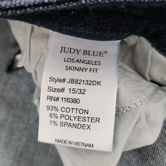 Judy Blue Jeans Womens 32 Blue Skinny Fit High-Rise Dark Wash Stretch Denim - Picture 6 of 12